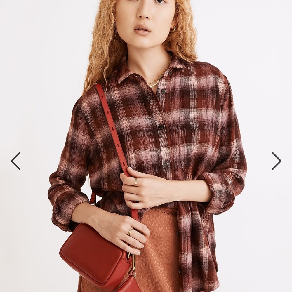 NWOT Madewell flannel oversized ex boyfriend flannel